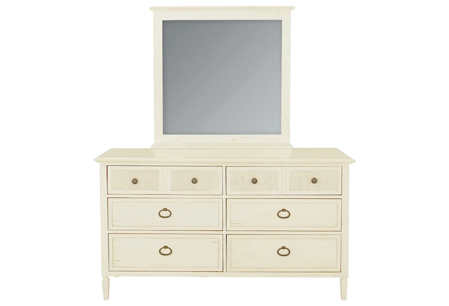 Shoreline Dresser and Mirror Set by Bassett at Esprit Decor Home Furnishings